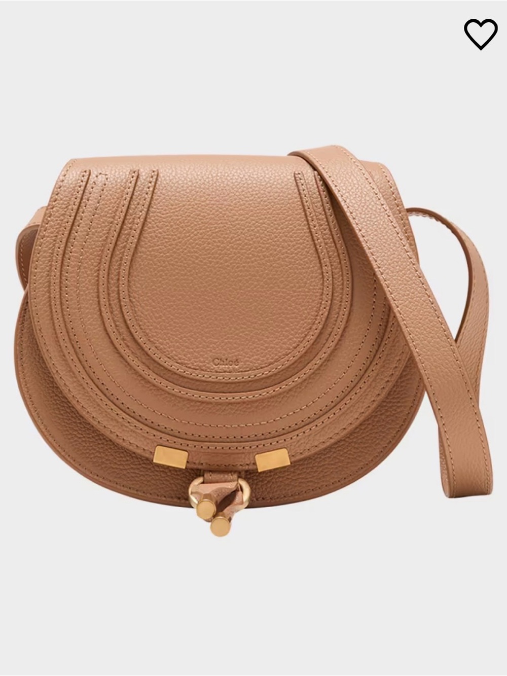 Quiet Luxury Chloe Grained Leather Chic Marcie Crossbody - Picture 15 of 15